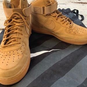 Wheat Nike Air Force 1 High Tops